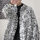 ジャケットポリエステル春秋韓国ファッション オシャレ 服長袖チェック柄切り替え一般折り襟シングルブレストカジュアル一般メンズ