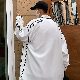 シャツシンプル韓国ファッション オシャレ 服長袖折り襟シングルブレストボタン落書き