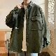 ジャケット シンプル 韓国ファッション オシャレ 服 秋  服 メンズ ポリエステル 長袖 一般 折り襟 シングルブレスト 無地
