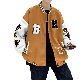 ジャケット カジュアル 韓国ファッション オシャレ 服 シンプル ファッション 春秋 メンズ ポリエステル 長袖   ラウンドネック シングルブレスト ボタン 切り替え 配色