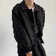 ジャケット メンズ ポリエステル ブラック 切り替え 無地 折り襟 春夏 韓国ファッション オシャレ 服 ベージュ ファッション 20~40代 ジッパー 一般 一般 長袖