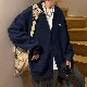 カーディガン ファッション カジュアル 韓国ファッション オシャレ 服 春秋 メンズ ポリエステル 長袖 一般 一般 Vネック シングルブレスト ボタン 無地 アルファベット