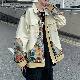 ジャケット 一般 長袖 シンプル シングルブレスト カジュアル ファッション プリント 韓国ファッション オシャレ 服 なし 一般 折り襟