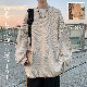 【人気上昇中】セーター メンズファッション 人気 カッコイイ ストリート系 無地 ラウンドネック プルオーバー タッセル