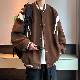 ジャケット その他 学園風 カジュアル メンズ なし シンプル 一般 一般 ポリエステル 韓国ファッション オシャレ 服 長袖 ボタン 配色 秋  服