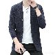 カーディガンシンプルカジュアル韓国ファッション オシャレ 服メンズニット長袖一般一般スタンドネックシングルブレストボタン無地