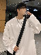 Tシャツ・POLOシャツシンプル韓国ファッション オシャレ 服メンズポリエステル長袖一般一般ラウンドネックプルオーバーなし無地