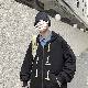 個性的なデザイン 絶対流行 おしゃれ度アップ フード付き シンプル ファッション 学園風 ストリート系 韓国系 キャンパス コート ジャケット