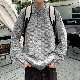 シャツ 韓国ファッション オシャレ 服 秋冬 メンズ 長袖 一般 ラウンドネック プルオーバー なし 無地 ポリエステル ファッション モード系 カジュアル シンプル