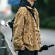 ジャケット シンプル 韓国ファッション オシャレ 服 春秋 メンズ ポリエステル 長袖 一般 一般 折り襟 シングルブレスト 切り替え 無地