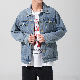 ジャケット シンプル 韓国ファッション オシャレ 服 春秋 メンズ デニム 長袖 一般 一般 折り襟 ボタン ボタン 無地