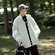 ジャケット ファッション カジュアル 韓国ファッション オシャレ 服 秋冬 メンズ ポリエステル 長袖 一般 一般 折り襟 ジッパー プリント 無地 アルファベット