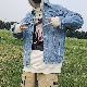 ジャケット ファッション 韓国ファッション オシャレ 服 シンプル 秋  服 メンズ デニム 長袖 一般 一般 折り襟 シングルブレスト ボタン 無地