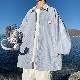ジャケット シンプル ファッション カジュアル レトロ 韓国ファッション オシャレ 服 秋冬 メンズ ポリエステル 長袖 一般 一般 折り襟 シングルブレスト ボタン 配色