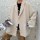 スーツ 通勤/OL 韓国ファッション オシャレ 服 ファッション カジュアル 春秋 メンズ ポリエステル 長袖 一般 一般 折り襟 シングルブレスト ボタン 配色