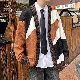 カーディガン カジュアル 韓国ファッション オシャレ 服 ナチュラル シンプル ファッション 秋冬 メンズ ポリエステル 長袖 一般 一般 Vネック シングルブレスト ボタン 配色