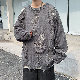 セーター 韓国ファッション オシャレ 服 シンプル 秋冬  長袖   ラウンドネック プルオーバー ダメージ加工 無地