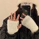 ソックス・手袋 韓国ファッション オシャレ 服 オールシーズン レディース 切り替え スクエア