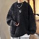 【継続的な更新】セーター メンズファッション 人気 カッコイイ 秋冬 長袖 ラウンドネック プルオーバー 切り替え アルファベット  韓国ファッション