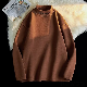 Tシャツ・POLOシャツ シンプル 韓国ファッション オシャレ 服 冬  服 ポリエステル 長袖 一般 一般 ハーフネック プルオーバー 刺繍 アルファベット