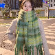 マフラー カジュアル 韓国ファッション オシャレ 服 ファッション 秋冬 レディース フリンジ グラデーション色