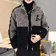 ジャケット シンプル カジュアル 韓国ファッション オシャレ 服 秋冬 メンズ ポリエステル 長袖 一般 スタンドネック ジッパー なし アルファベット 配色