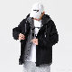 ジャケット シンプル ファッション カジュアル 韓国ファッション オシャレ 服 秋冬 ポリエステル 長袖 一般 フード付き ジッパー ポケット付き 切り替え レイヤード / 重ね着風 配色