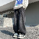 デニムパンツ シンプル ファッション カジュアル 定番 韓国ファッション オシャレ 服 秋冬 デニム なし ロング丈 無地