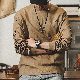 人気上昇中 パーカー ファッション カジュアル 韓国系 アルファベット プリント 配色 ラウンドネック ルーズ 秋冬 メンズ パーカー