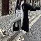 ロング丈コート ストリート系 韓国ファッション オシャレ 服 秋冬 ポリエステル 長袖 一般 フード付き レイヤード / 重ね着風 無地