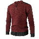 人気高い 全4色 セーター ファッション オフィスカジュアル  ハーフ ジップ 切り替え ハーフネック 秋冬 メンズ セーター