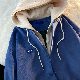 ジャケット ファッション カジュアル 韓国ファッション オシャレ 服 秋冬 大きめのサイズ感 レディース ポリエステル 一般 フード付き ジッパー 切り替え レイヤード / 重ね着風 無地 ビックシルエット 骨格ナチュラル 体型をカバー 休日 柔軟加工