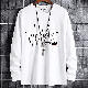 Tシャツ・POLOシャツシンプルカジュアル韓国ファッション オシャレ 服清新メンズコットン長袖一般一般ラウンドネックプルオーバープリントプリント