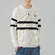 スタイリッシュ 全3色 セーター 韓国系 カジュアル ファッション ボーダー 配色 プリント ラウンドネック ルーズ 秋冬 メンズ セーター