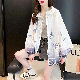【紫外線をカット】カーディガン プリント 長袖 韓国ファッション シンプル 夏 服 フード付き ジッパー