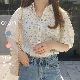 美人度アップ 花柄 コットン 半袖 ファッション カジュアル プリント 夏 折り襟 シングルブレスト シャツ・ブラウス