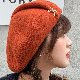 【今だけ超お得】カジュアル シンプル ベレー帽  金属飾り 冬 秋 サークルソックス ・マフラー・他の