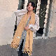 【韓国風ファッション】配色 シンプル フリンジ 秋冬 カジュアル ソックス ・マフラー・他の