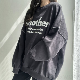 秋 服 ファッション トレーナー 韓国人気 ファッション~ラウンドネック プルオーバー アルファベット パーカー