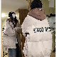 綿コート秋冬ジッパースウィート長袖プリントファッションカジュアル一般アルファベット体型をカバーレイヤード / 重ね着風フード付き配色ストリート系韓国ファッション オシャレ 服切り替え通勤/OLポリエステル一般