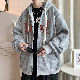 カーディガン秋冬ファスナーシンプル韓国ファッション オシャレ 服フード付き一般長袖アルファベットポリエステル