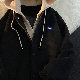 ジャケット カジュアル 韓国ファッション オシャレ 服 冬  服 ポリエステル 長袖 一般 フード付き ジッパー 切り替え レイヤード / 重ね着風 配色