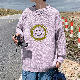 超人気商品 セーター ファッション カジュアル 落書き プリント 配色 ラウンドネック 秋冬 メンズ セーター