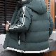 綿コート・ダウンジャケット メンズ ジッパー フード付き 一般 長袖 冬  服 韓国ファッション オシャレ 服 シンプル ポリエステル ポケット付き 一般 配色