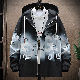 人気高い ジャケット ファッション カジュアル グラデーション色 プリント フード付き 秋冬 メンズ ジャケット