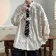 シャツファッションカジュアル韓国ファッション オシャレ 服長袖一般一般折り襟シングルブレストプリントアルファベットプリント