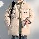 綿コート・ダウンジャケットスタンドネック韓国ファッション オシャレ 服ジッパー長袖ポリエステルファッションコットンなし秋冬シンプルメンズ一般アルファベット