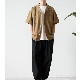 【Designer Pick】シャツ シンプル ファッション カジュアル 韓国ファッション オシャレ 服 春夏 メンズ コットン 半袖 一般 一般 折り襟 シングルブレスト ボタン ポケット付き 無地