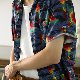 【Designer Pick】シャツ フェミニン シンプル ファッション カジュアル レトロ ストリート系 韓国ファッション オシャレ 服 森ガール 夏 服 メンズ その他 半袖 一般 一般 折り襟 シングルブレスト ボタン 総柄 動物柄
