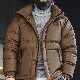 【Designer Pick】ジャケット シンプル ファッション カジュアル 韓国ファッション オシャレ 服 ナチュラル 秋冬 メンズ ポリエステル 長袖 一般 一般 フード付き ジッパー なし 無地